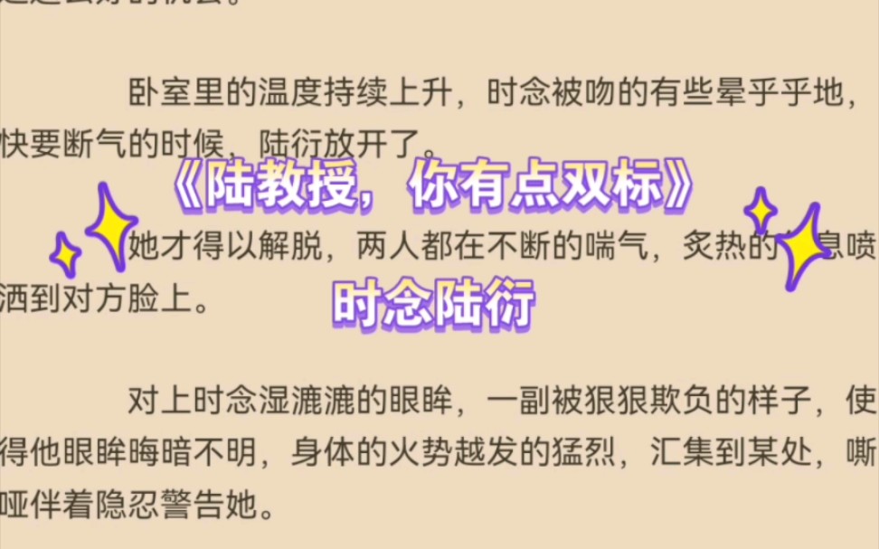 热推言情小说《陆教授,你有点双标》时念陆衍全文推荐阅读哔哩哔哩bilibili