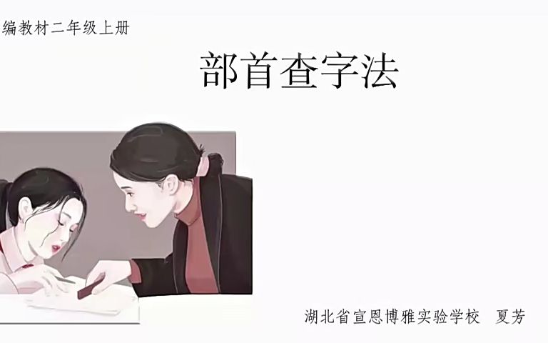 [图]二上新课标示范公开课语文园地部首查字法