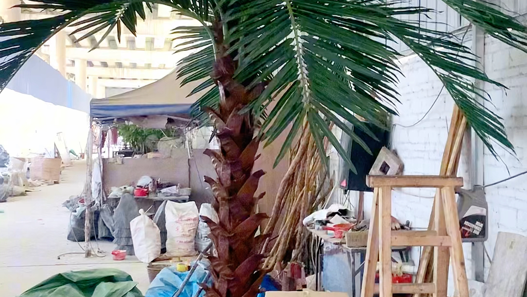室内装饰假树仿真棕榈树椰子树商场展厅造景仿真绿植定制