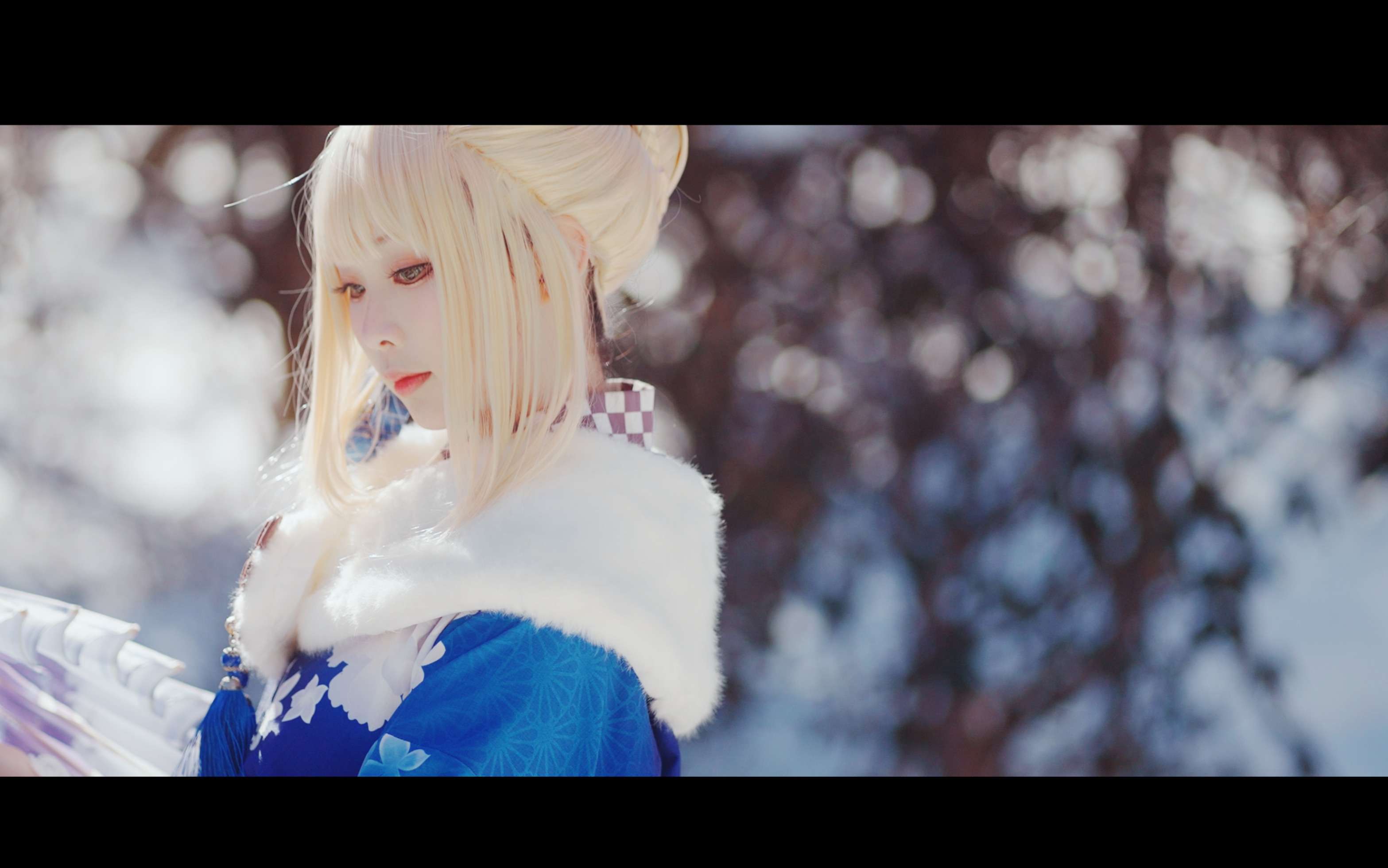 【4k】概念摘出·旭日初升☆雪山呆毛王cos