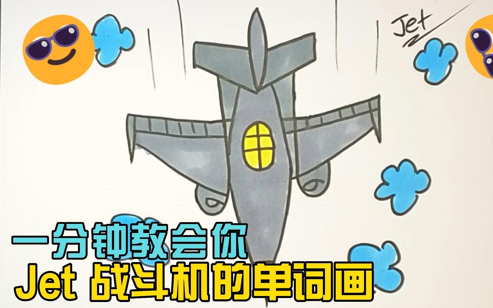 [图]一分钟教会你jet战斗机的单词画