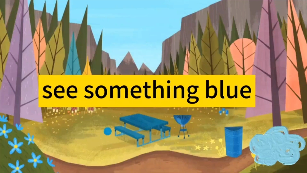 [图]【英文儿歌】see something blue（color song）