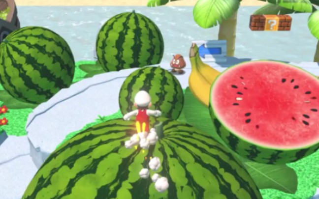 [图]Yoshi's Tropical Island from Mario Party Superstars in Super Mario 3d World!