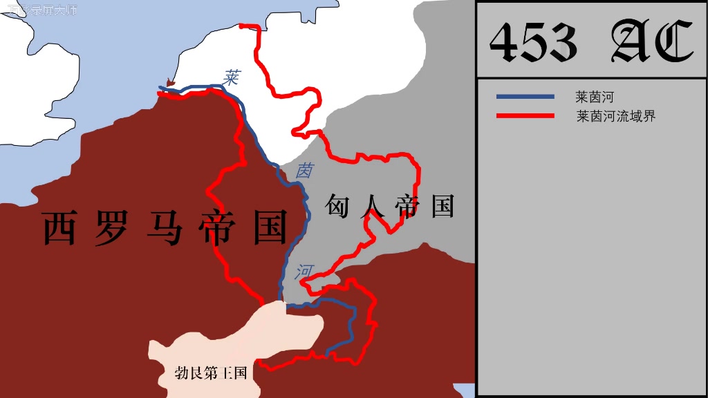 【历史地图】莱茵河流域国家变迁史哔哩哔哩bilibili