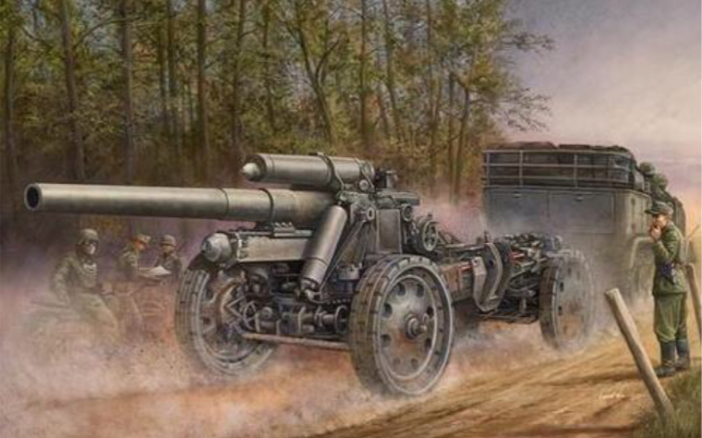 sdkfz-9 18t半履带牵引sfh18榴弹炮