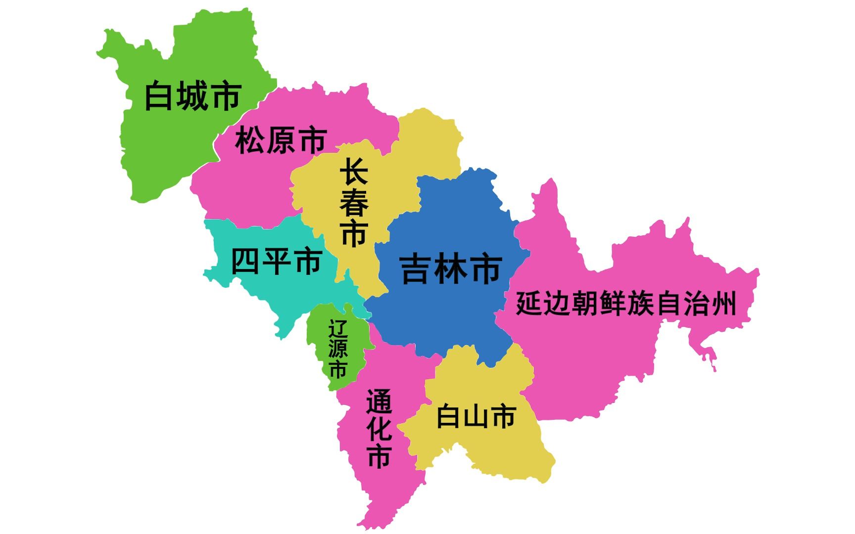 吉林市四个区地图图片