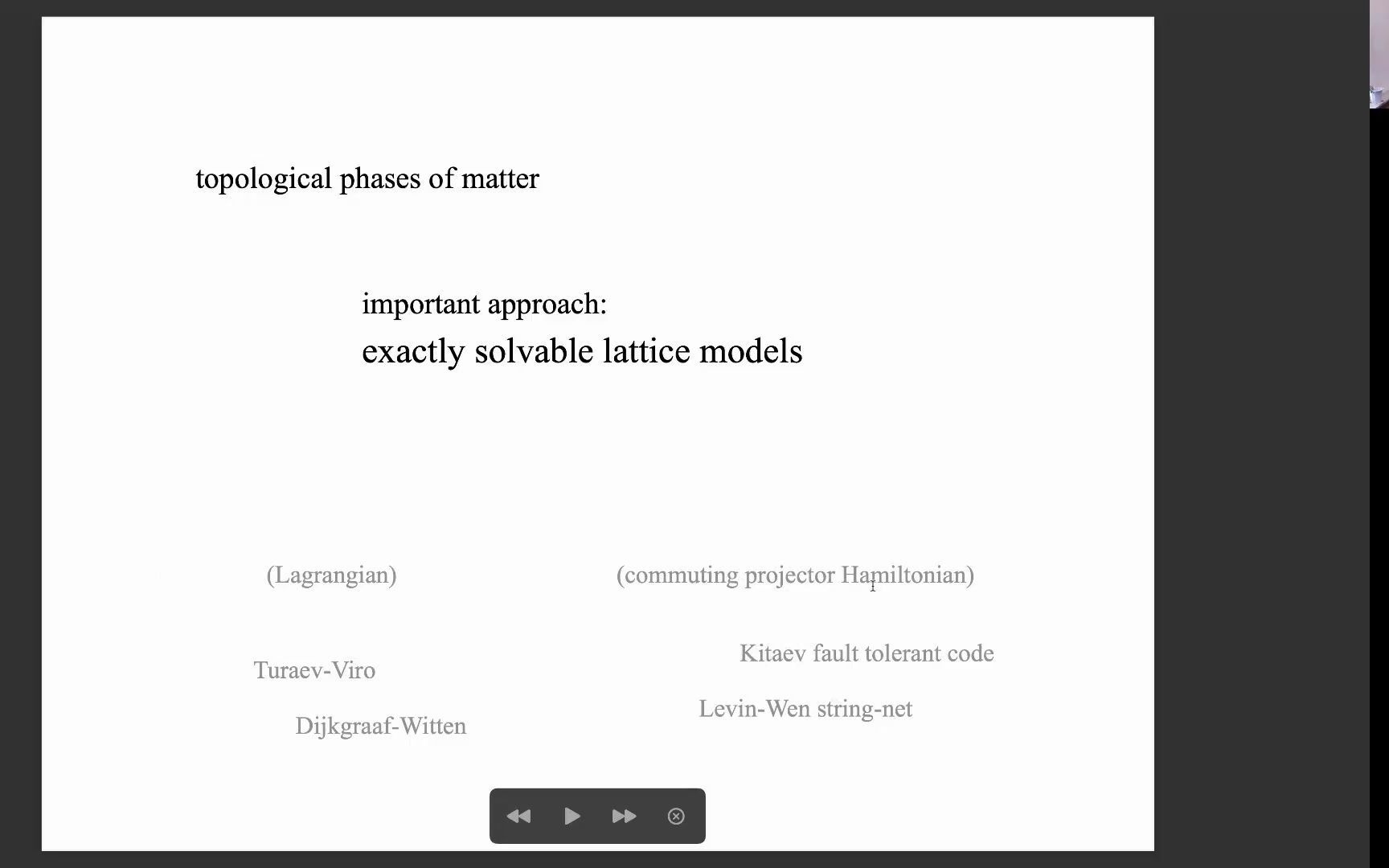 [图][BIMSA Talks]陈静远：Solvable Lattice Hamiltonians with Fractional Hall Conductivity