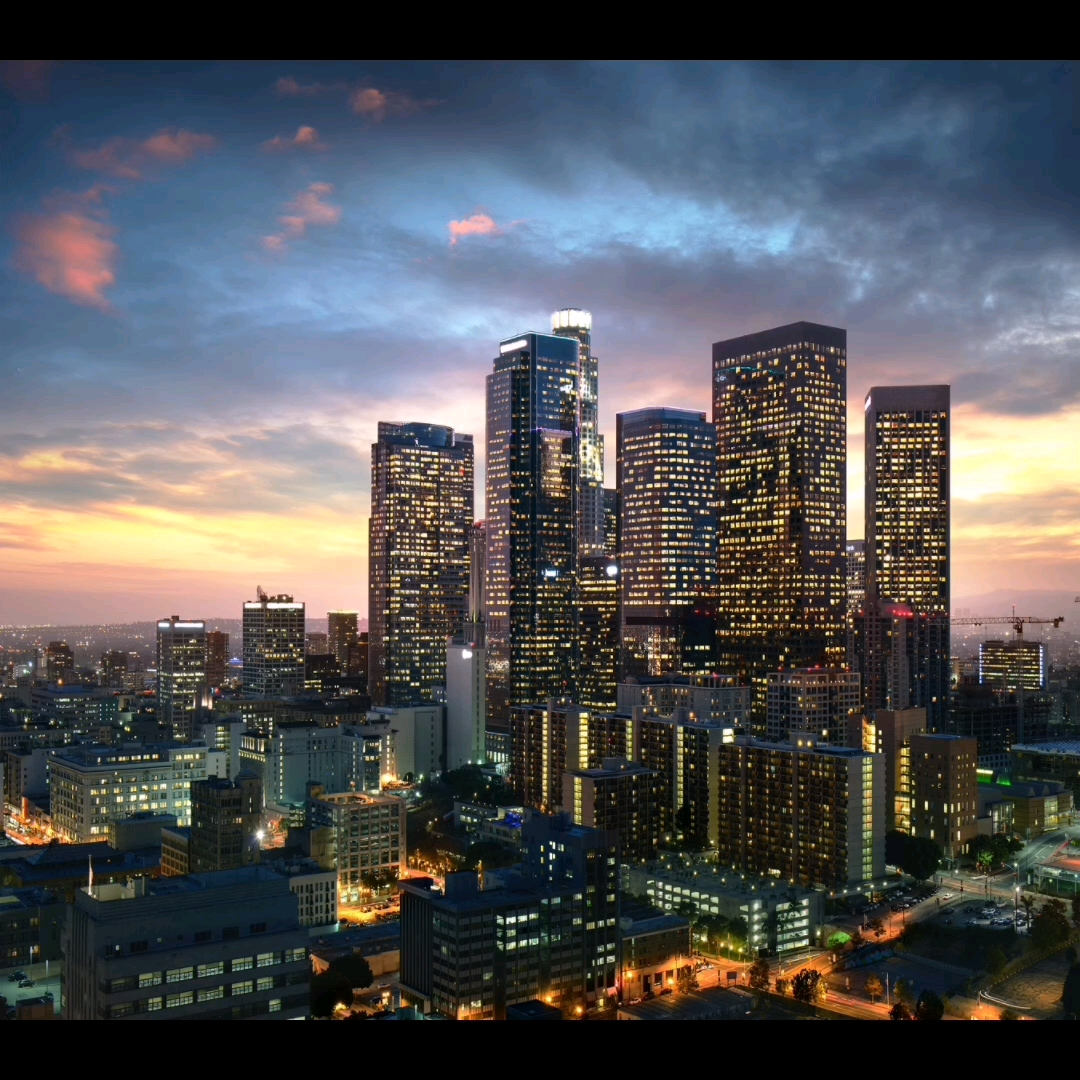 洛杉矶夜晚4k航拍