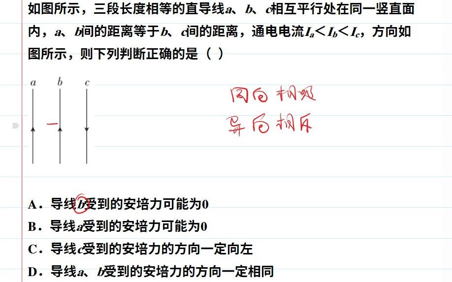 [图]安培力方向速判1