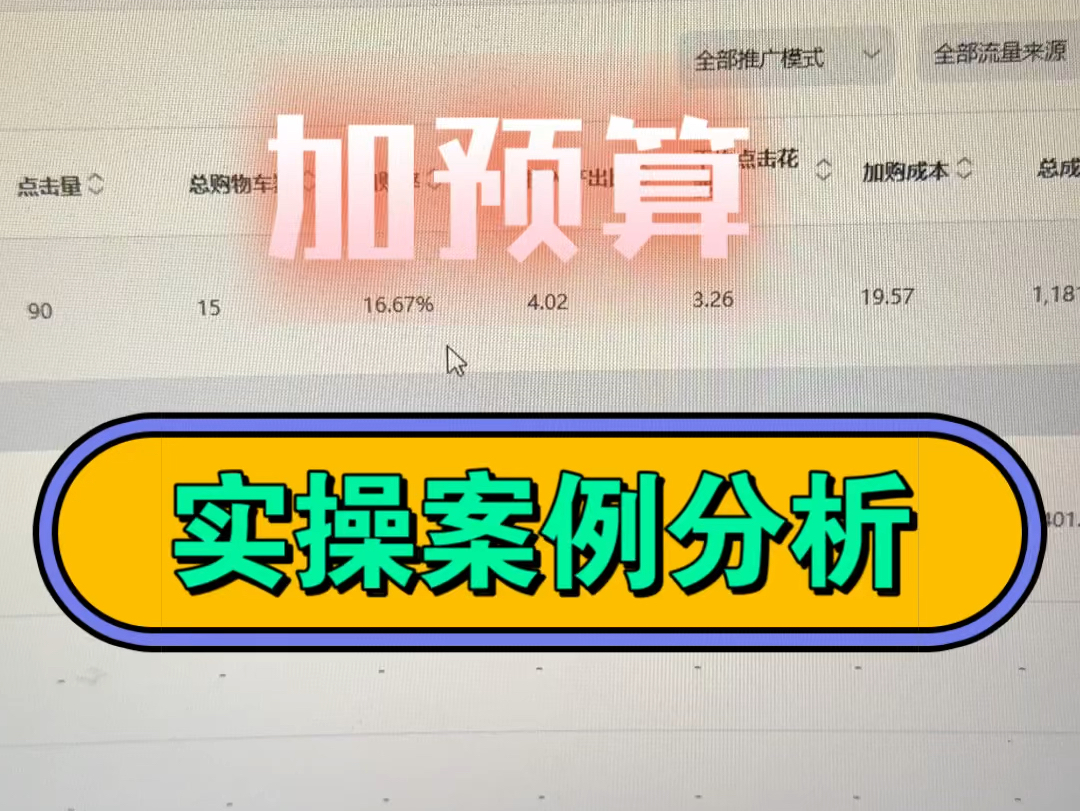 实操案例分析如何加预算#直通车推广哔哩哔哩bilibili