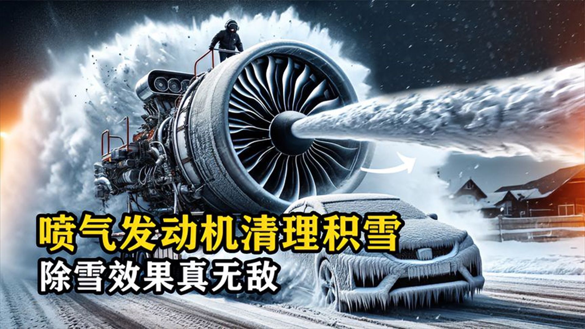 给汽车装个喷气发动机,专清道路积雪,除雪效果真无敌 国外发明的无