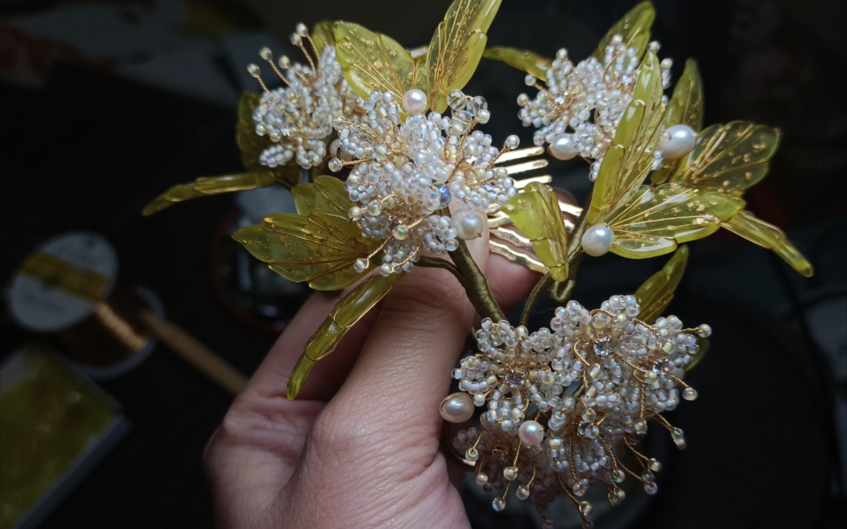 一支米珠发簪是怎样一步一步变精致的 禁仿禁抄_哔哩哔哩_bilibili