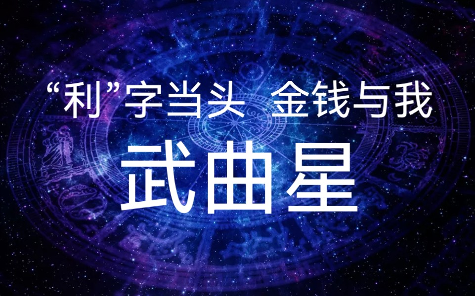 闲聊紫微|“利”字当头,金钱与我——武曲星哔哩哔哩bilibili