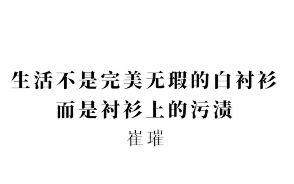 [图]生活不是完美无瑕的白衬衫，而是衬衫上的污渍