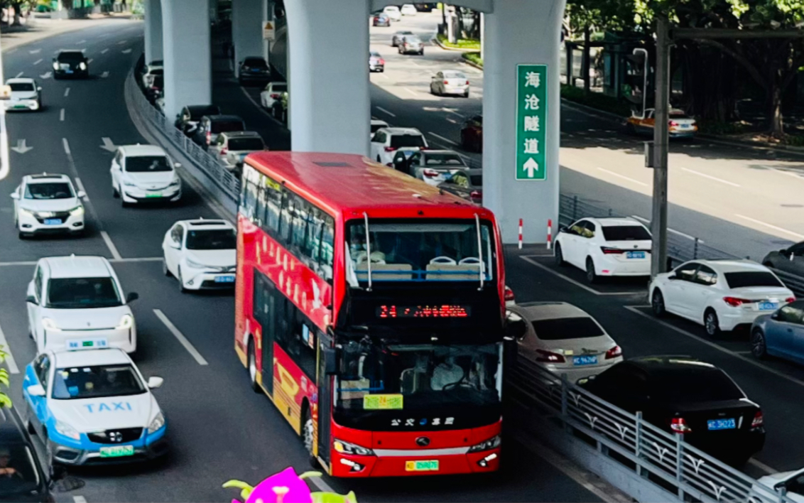 【24路,事一层一层的双层巴士】厦门公交24路 六中东渡校区 至 高林