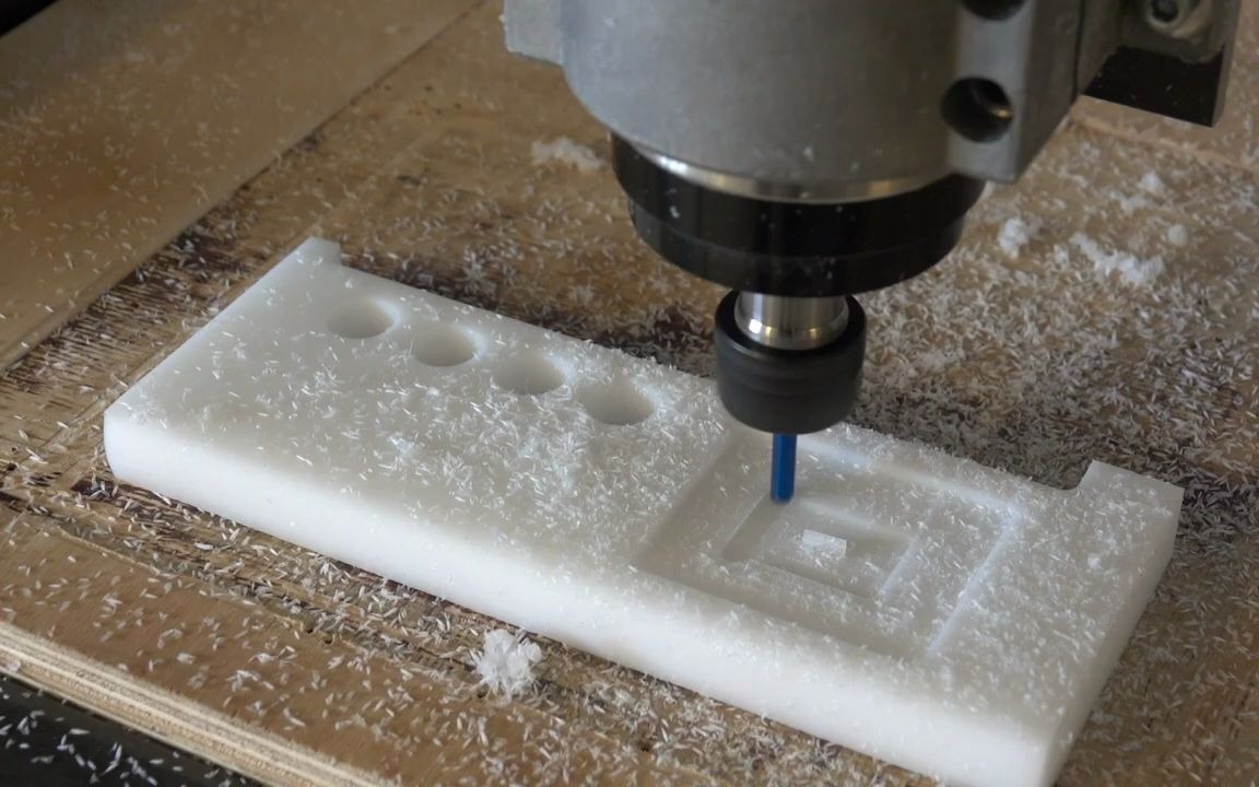 DIY CNC 雕刻机  第一次切割  21.5 毫米塑料零件哔哩哔哩bilibili