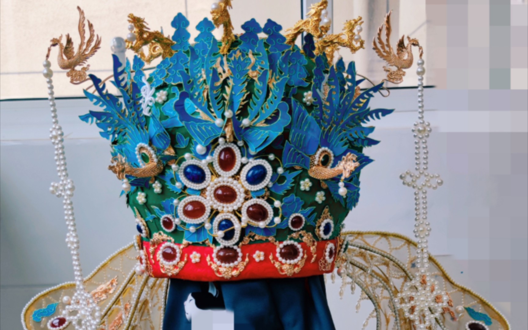 甜橙手工吐槽自制鹅毛仿点翠凤冠博鬓附带凤冠部件花样图部分参考定陵