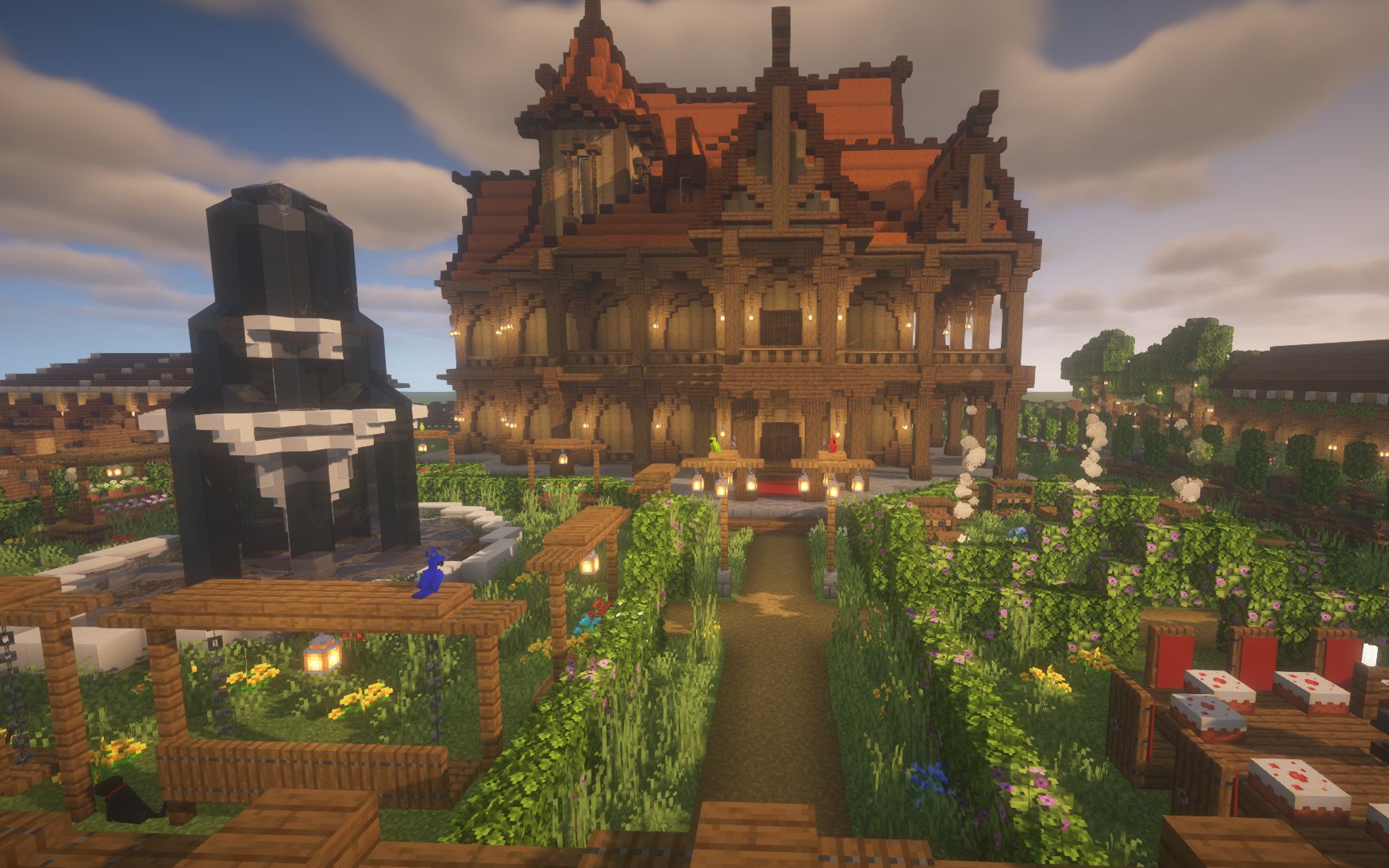 【mc建筑】生存可用的超美庄园(附存档)