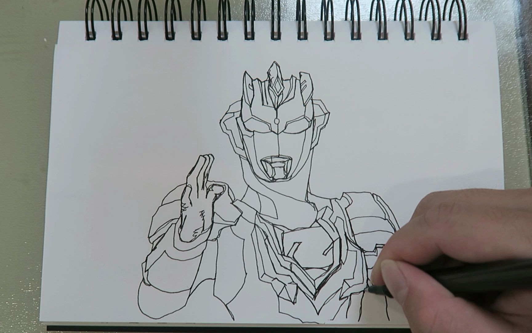 一笔画泽塔奥特曼