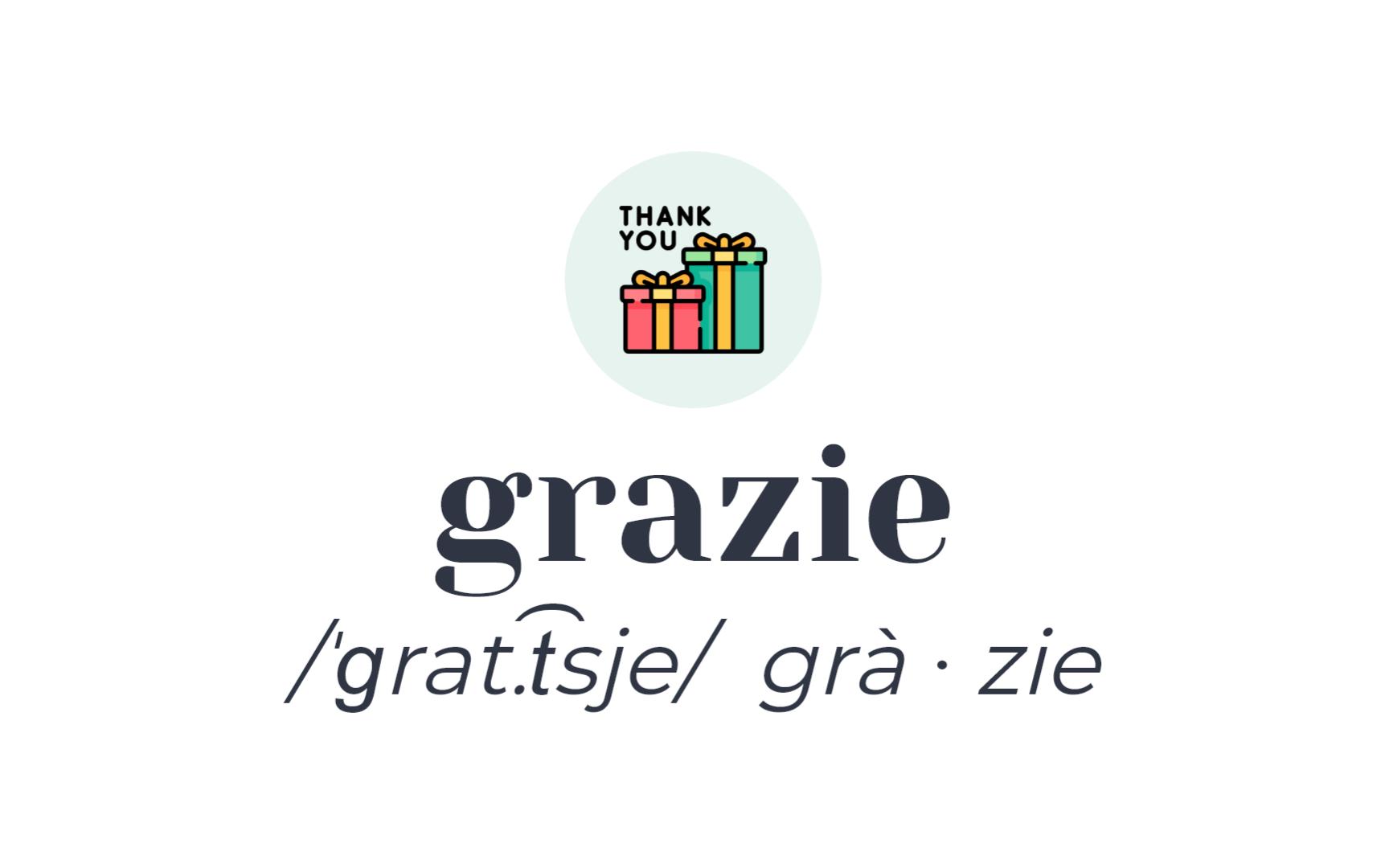 【意大利语】谢谢  grazie哔哩哔哩bilibili