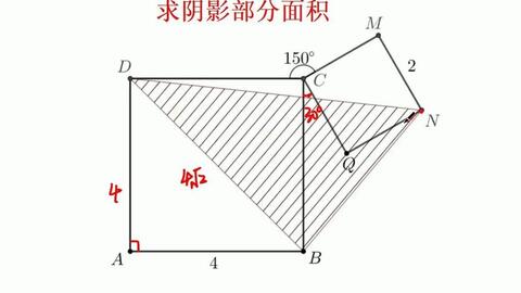 求影阴部分的面积 会将正方形转化成三角形思考问题 是小学生应具备的一种数学思想 哔哩哔哩 Bilibili