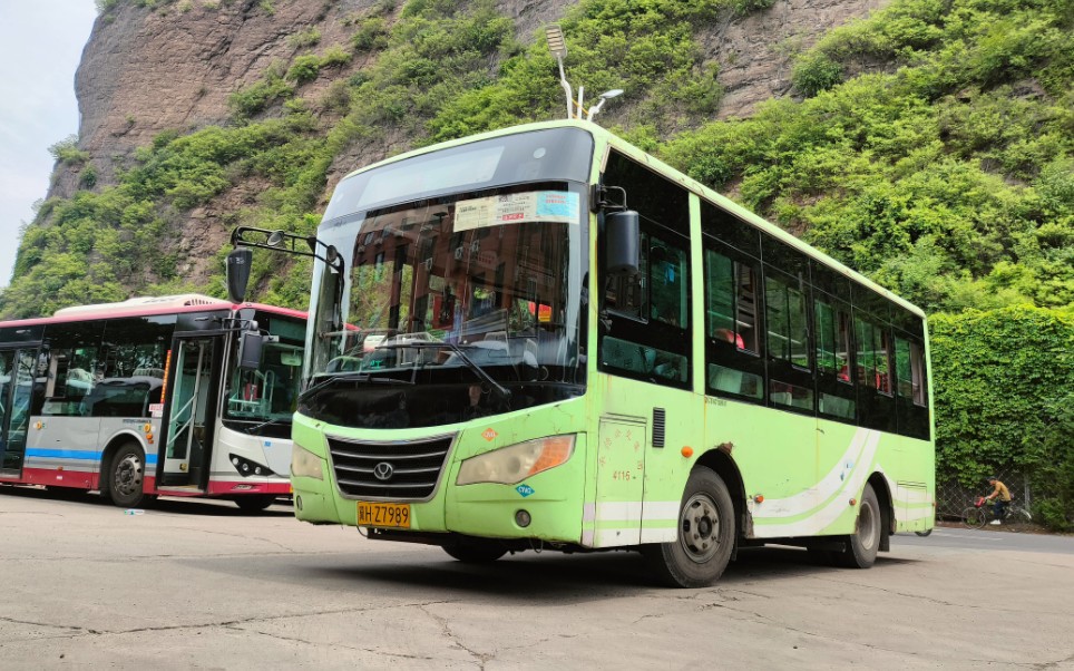 魁福园小区→大老虎沟 14年产已运行10年多的江苏友谊牌客车全程运行