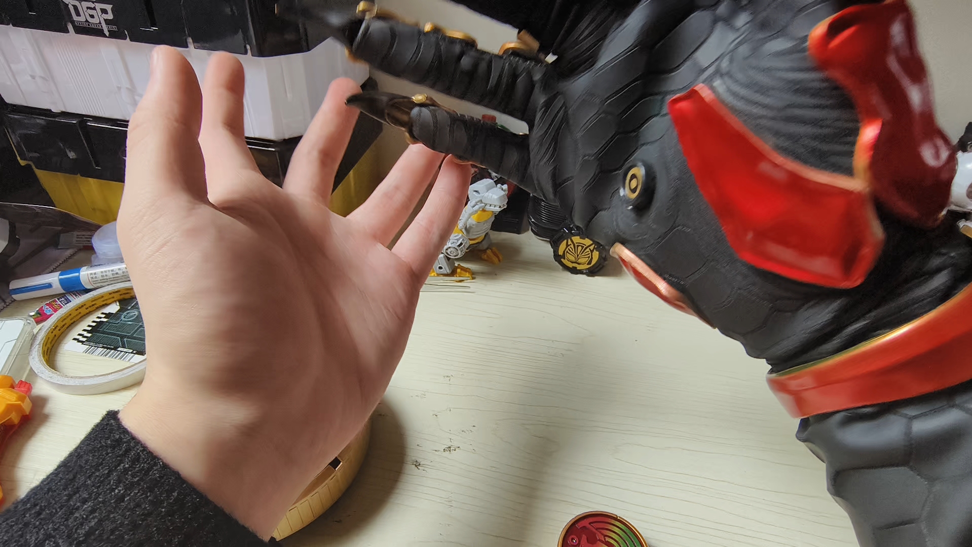 国产雯雯家假面骑士ooo安库手把玩评测当个cos道具还不错