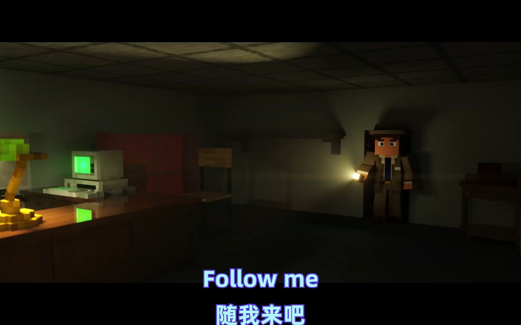 【中英双语】“跟我来” [版本 A] FNAF Minecraft 动画音乐视频网络游戏热门视频