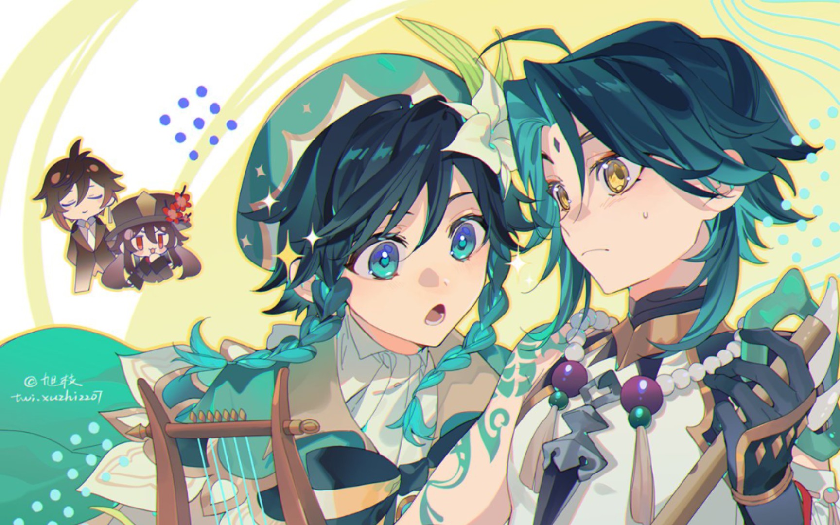 温迪厨和我的朋友魈厨各元素最喜欢的角色,查重率竟然是.