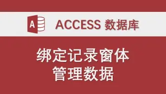 绑定记录窗体管理数据 Access数据库系统功能实例 VBA代码讲解