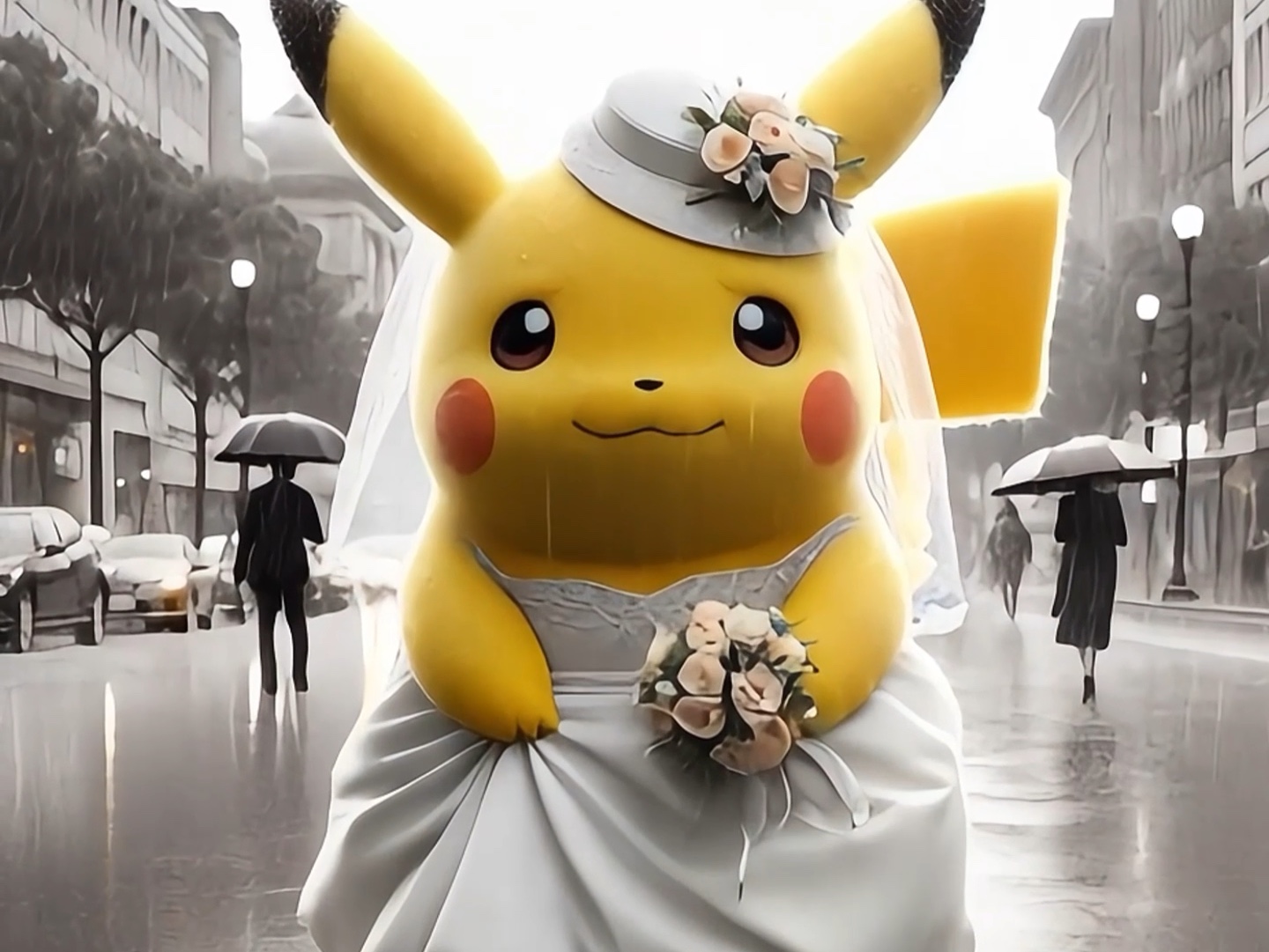 皮卡丘穿上婚纱啦
