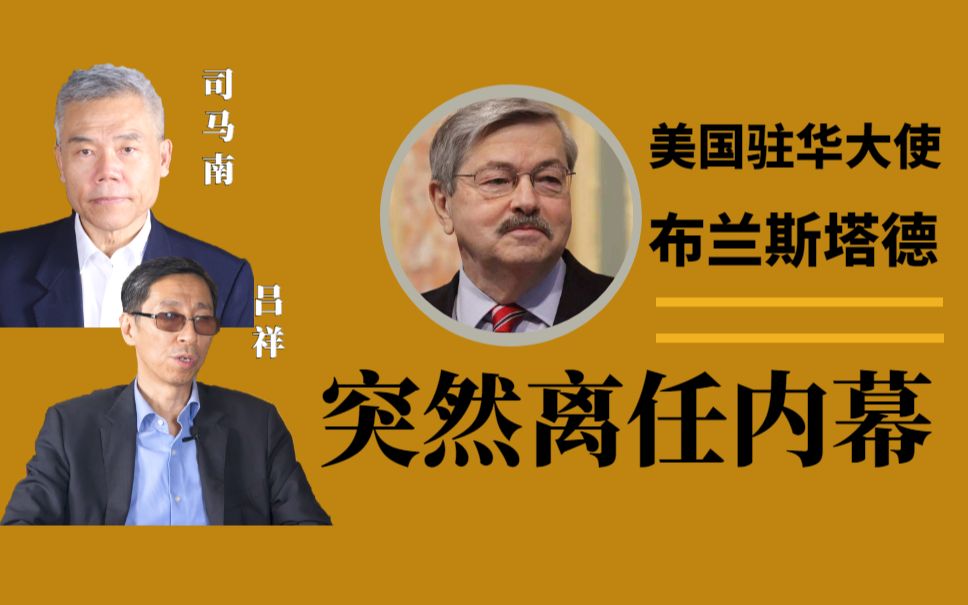 司马南对话吕祥:美国驻华大使布兰斯塔德突然离任内幕_哔哩哔哩 (゜