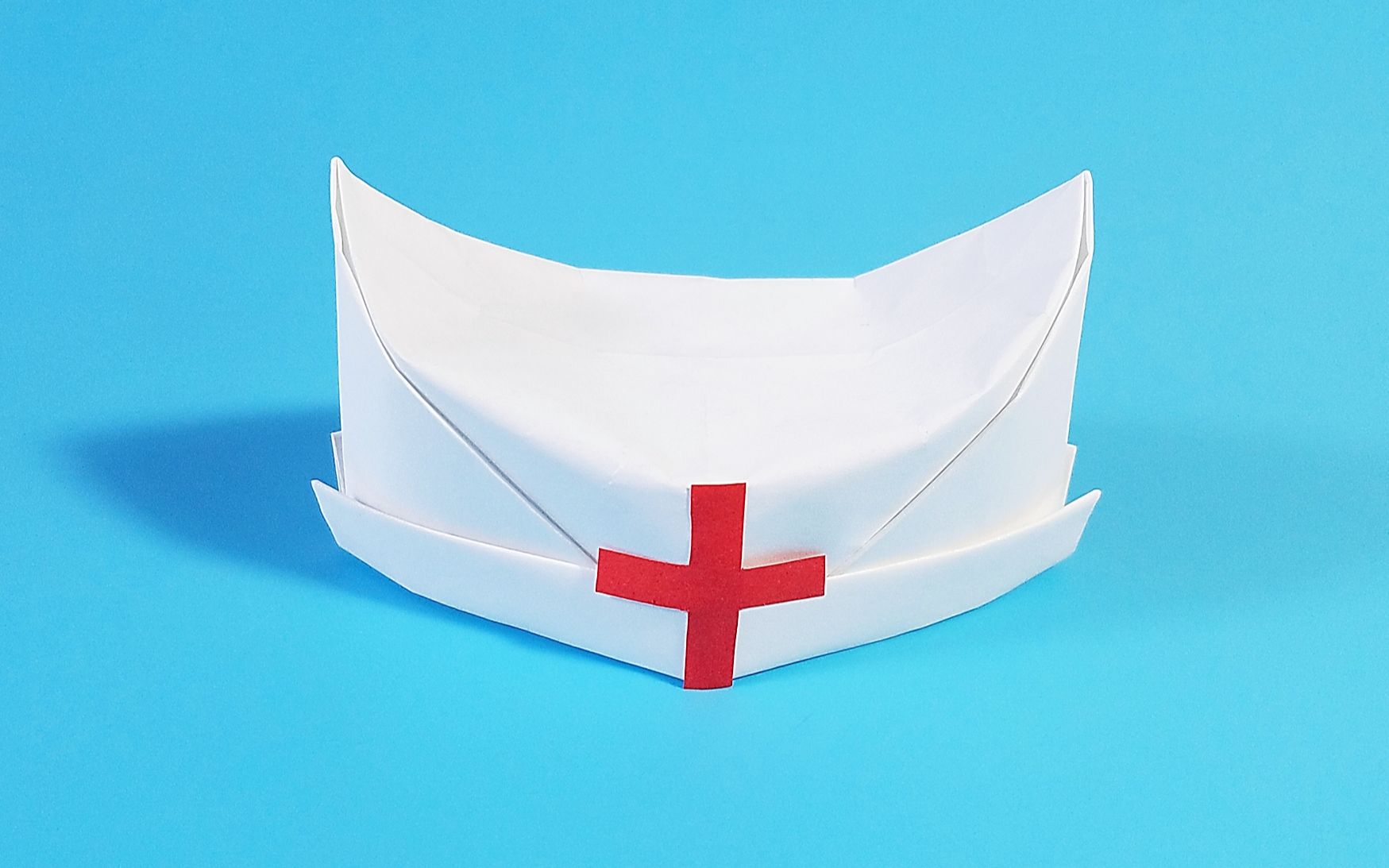 护士帽折纸步骤图图片