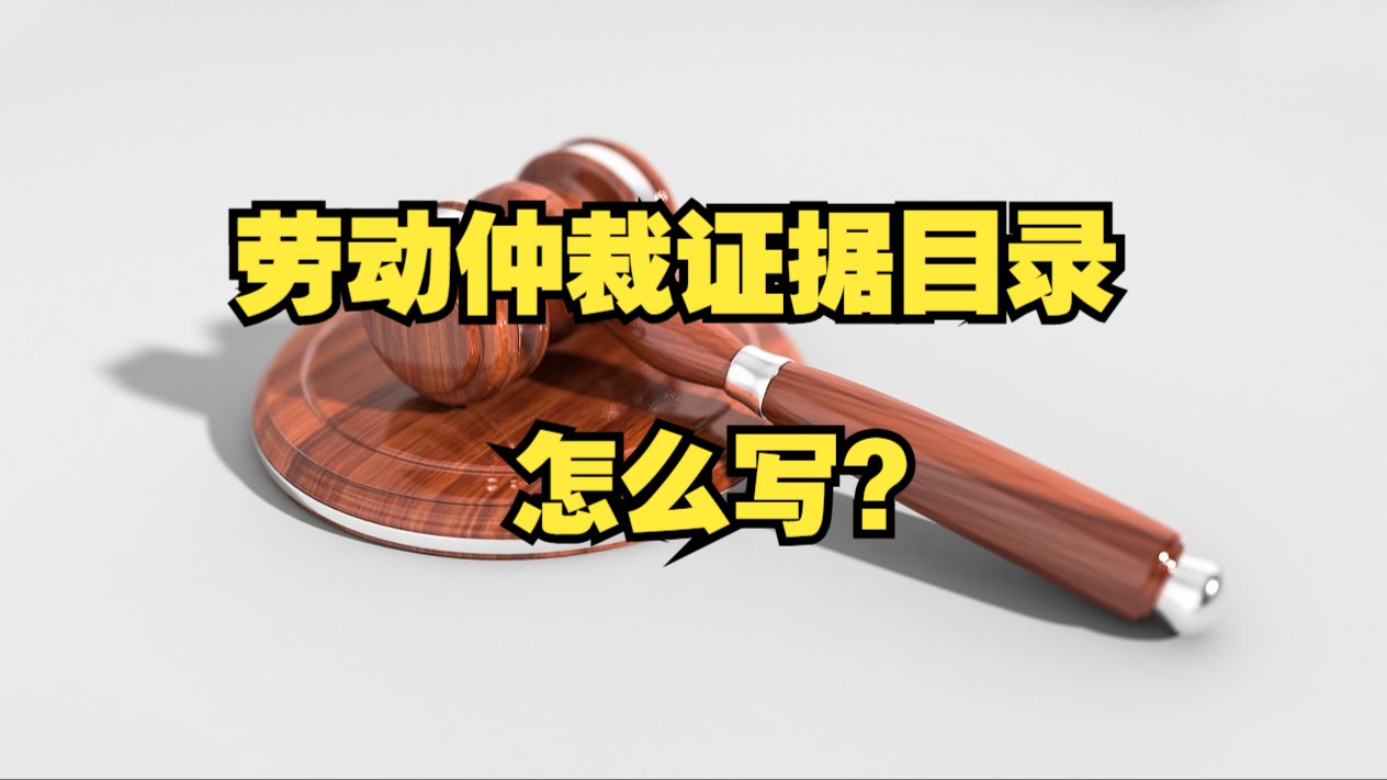 【内部教学】一个视频教会你怎么写劳动仲裁证据清单哔哩哔哩bilibili