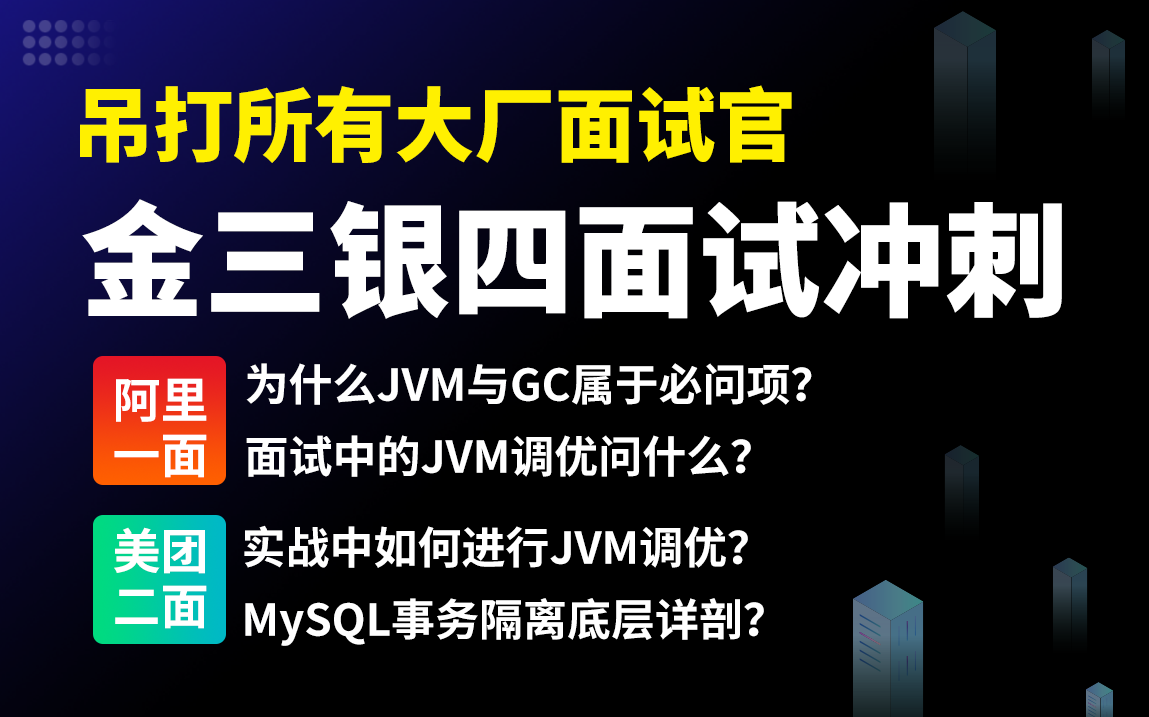 建议收藏丨大厂名师带你剖析阿里、美团,一面、二面核心JAVA面试技能:JVM调优实战丨JVM垃圾回收原理丨JVM实战丨SQL优化丨垃圾回收算法哔哩哔...