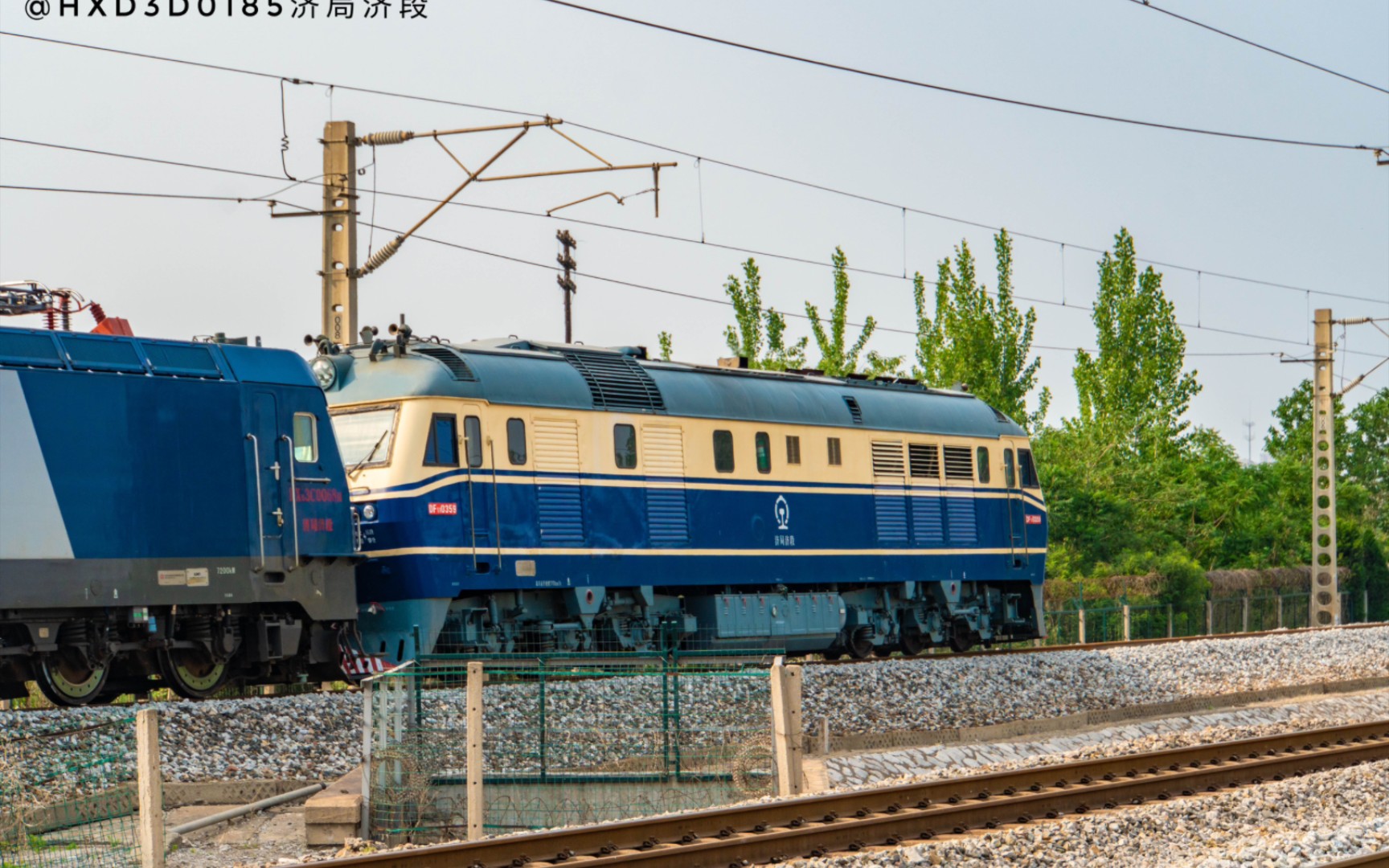 df11双供电hxd3c试运转接进济南南站