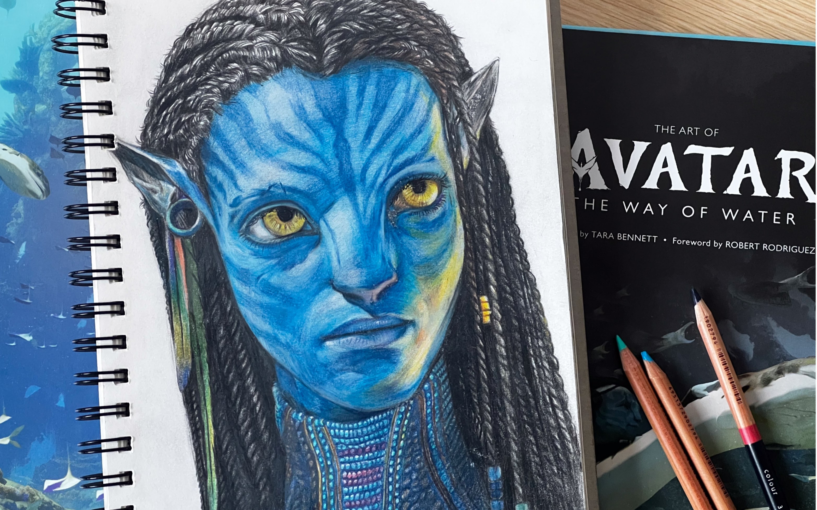 【红酒橙】彩铅画#阿凡达 坚强勇敢的潘多拉女战士neytiri