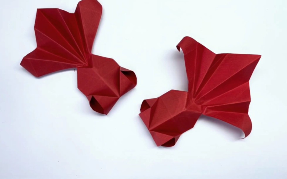 金鱼的折纸方法图片