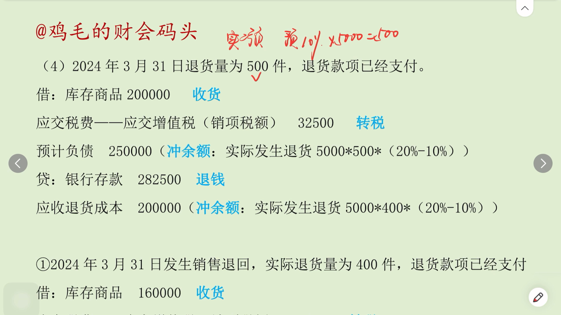 附有销售退回条款的销售解题思路退货四件套|初级会计实务|中级会计实务哔哩哔哩bilibili