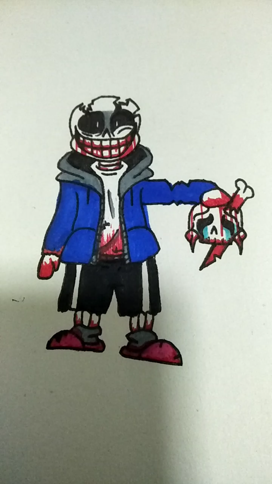 insanity!sans v1 (第一次畫,畫的不好,不喜勿噴.