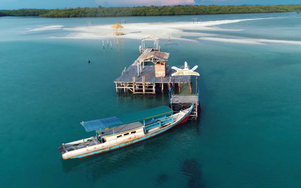 白沙滩 印度尼西亚 勿里洞 leebong 李王岛 无人机航拍 海岛游_哔哩