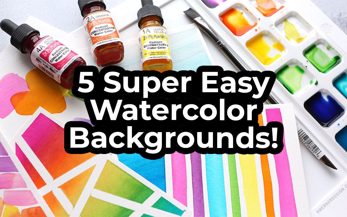 【卡片制作】五种简单的水彩背景构思5 SUPER EASY Watercolor Backgrounds for Cards哔哩哔哩bilibili