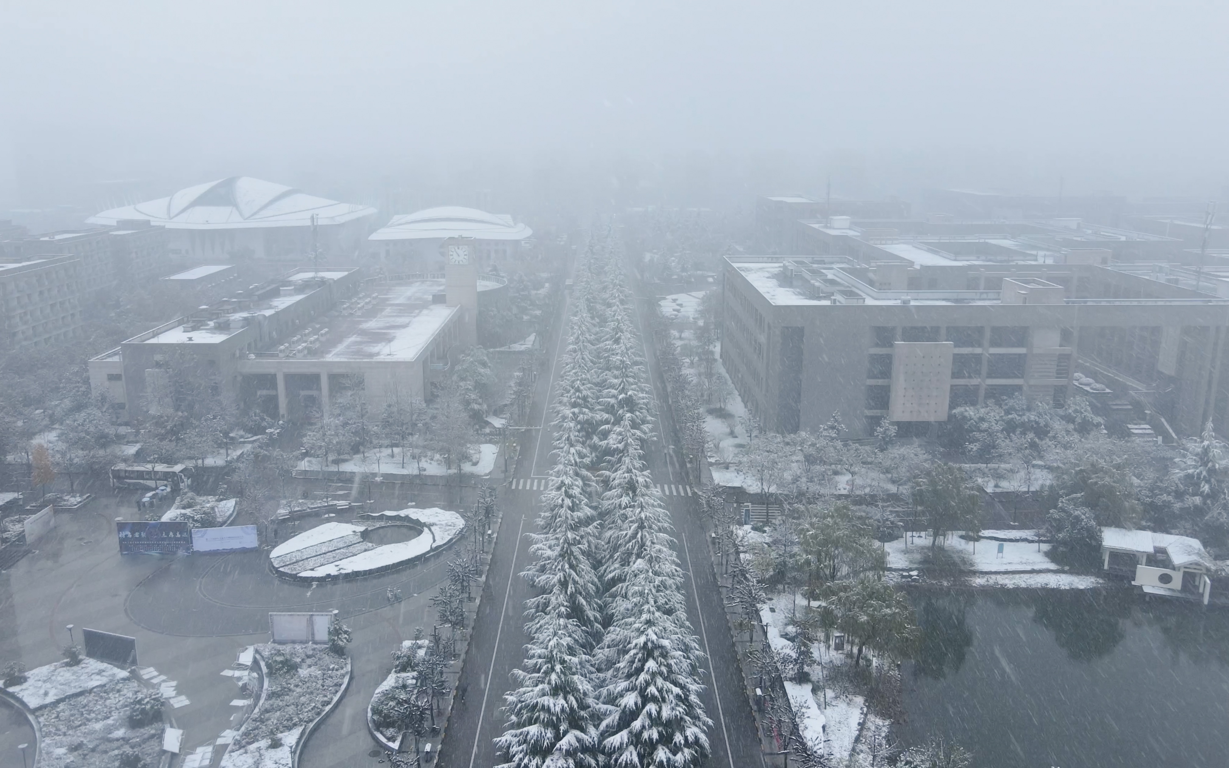 NPU 雨雪霏霏 秦岭脚下 4K哔哩哔哩bilibili