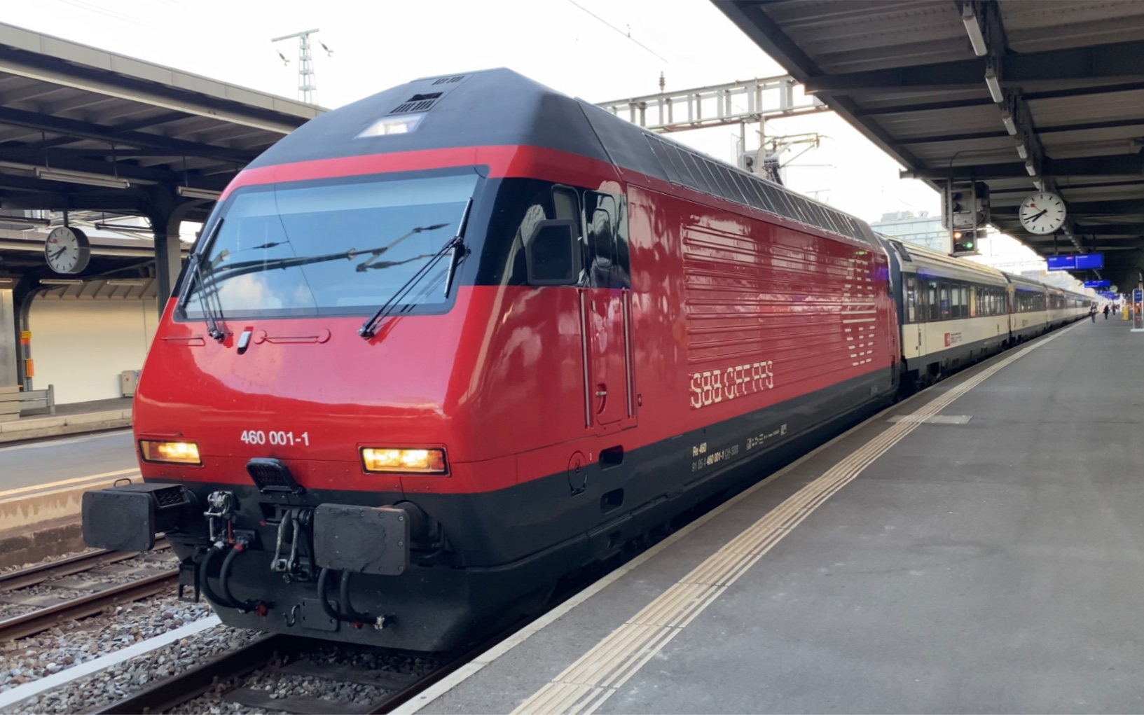 瑞士联邦铁路re460电力机车动集ic1线fribourg/freiburg