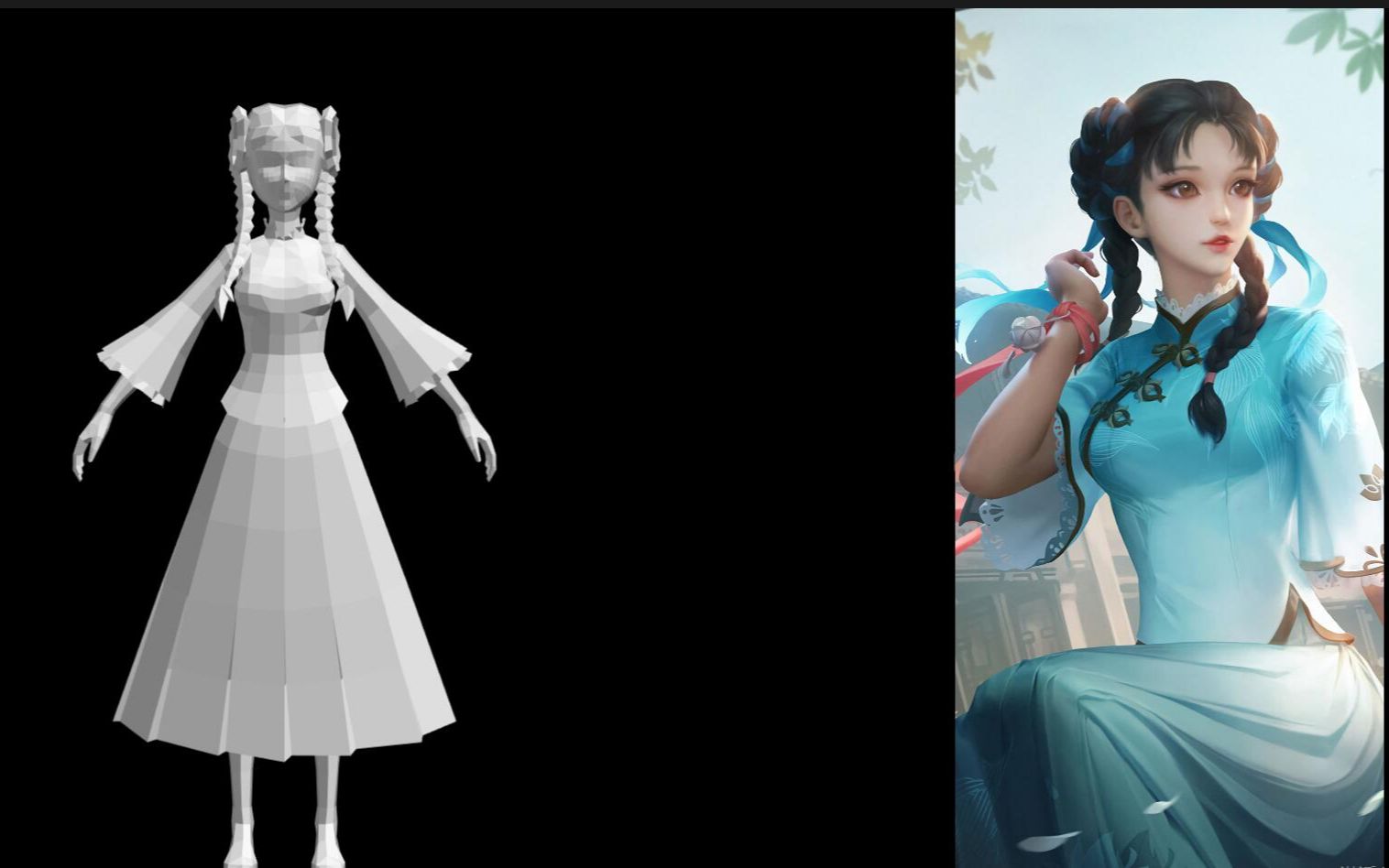 躲被窝爆肝做出来的西施模型,上完色了,室友看了都傻了!