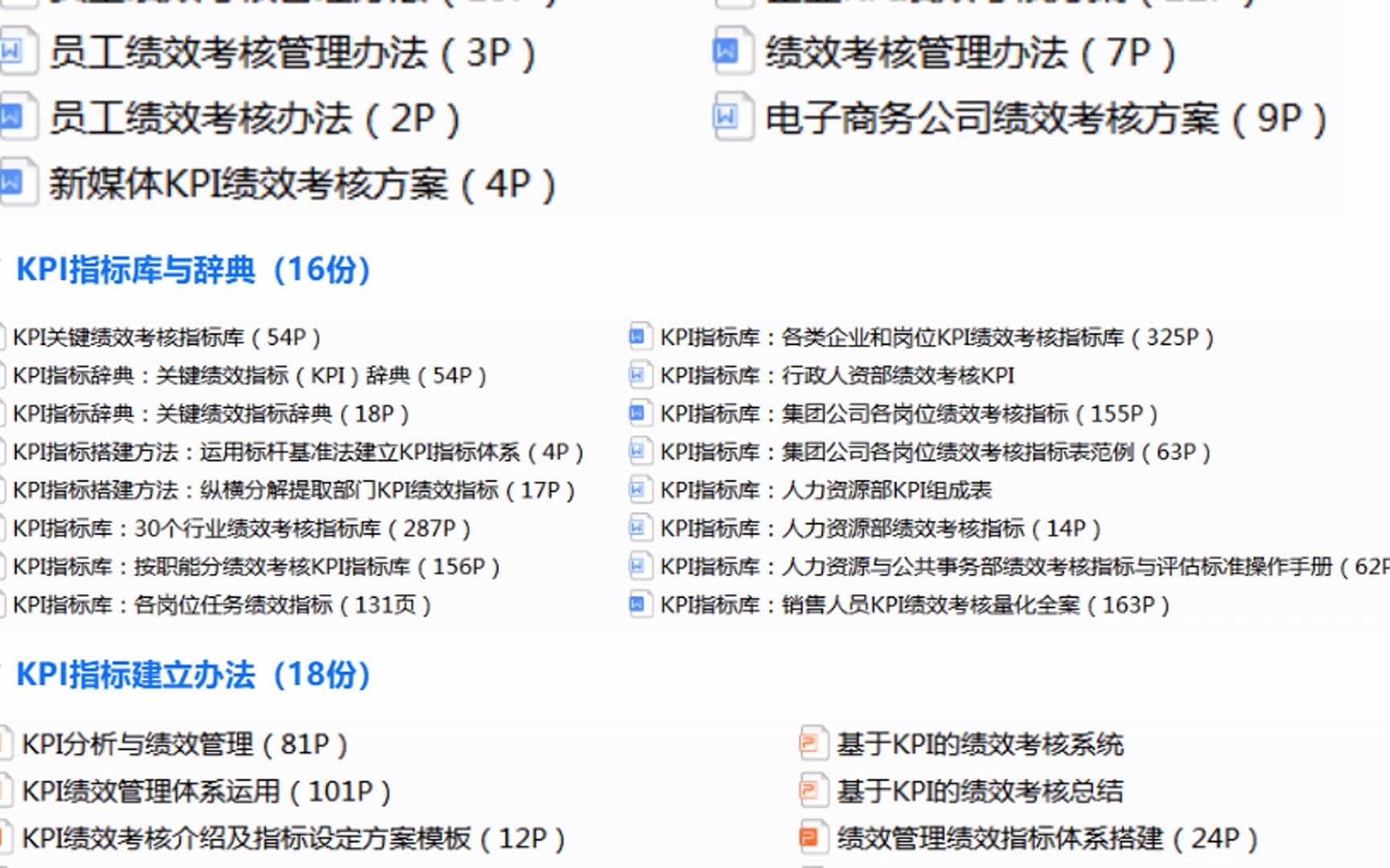 KPI绩效考核指标库大全资料包哔哩哔哩bilibili