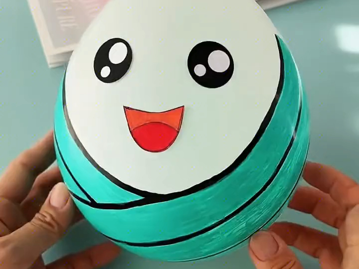 幼儿手工,萌萌不倒翁.