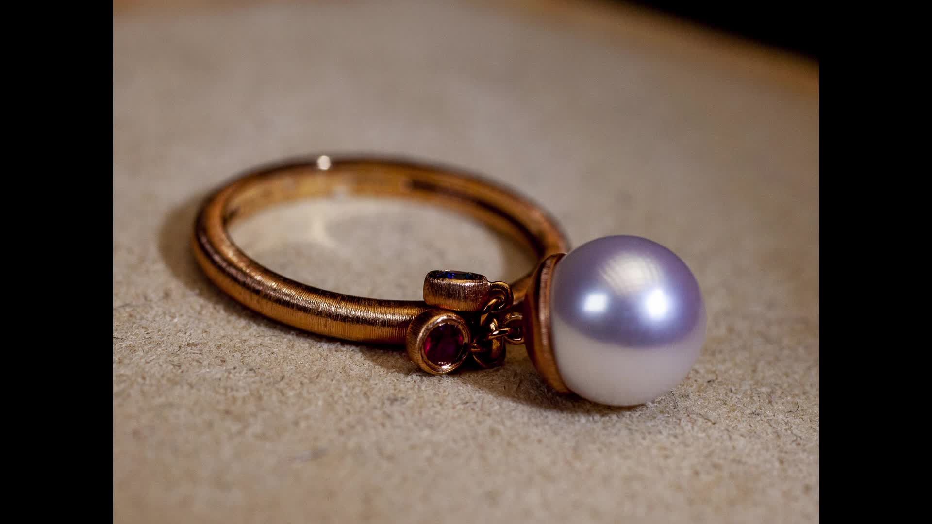 灵动的珍珠戒指