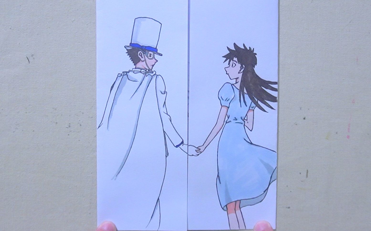 1张纸手工展示,怪盗基德与青子的孩子,你觉得像爸爸还是妈妈呢