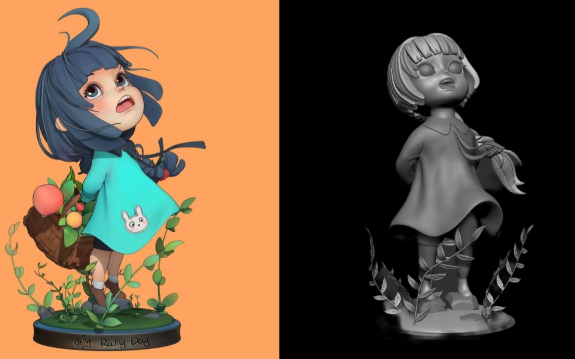 zbrushq版人物建模,从最基础的开始教你,制作q版人物全身模型